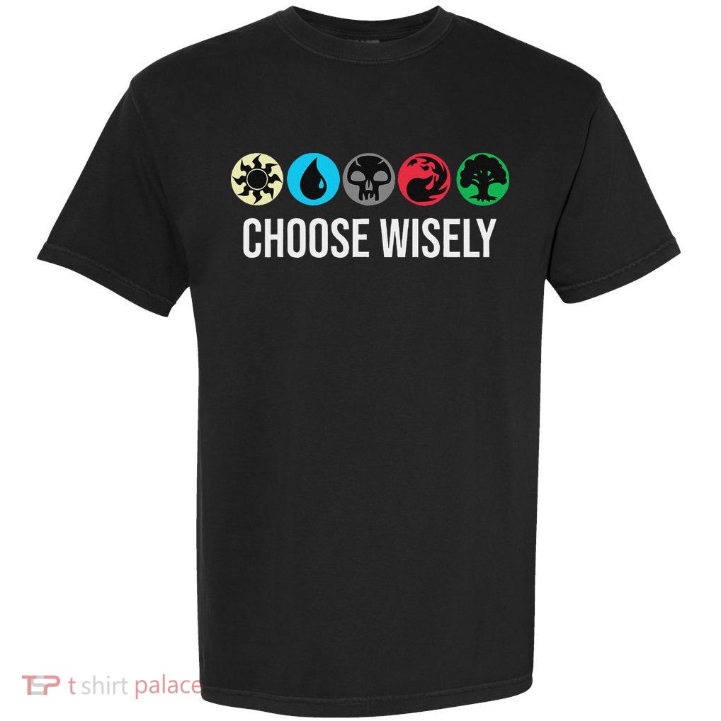 Symbols Gathering Magic Choose Wisely Blue Red Green Garment-Dyed Heavyweight T-Shirt