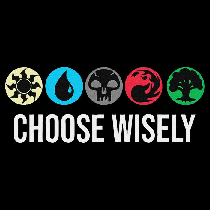 Symbols Gathering Magic Choose Wisely Blue Red Green Backpack