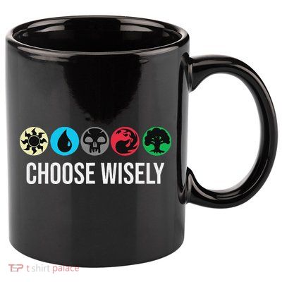 Symbols Gathering Magic Choose Wisely Blue Red Green 11oz C Handle Ceramic Mug
