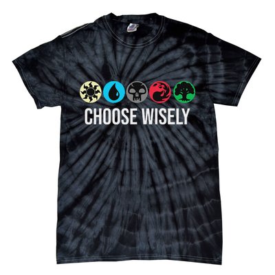 Symbols Gathering Magic Choose Wisely Blue Red Green Tie-Dye T-Shirt