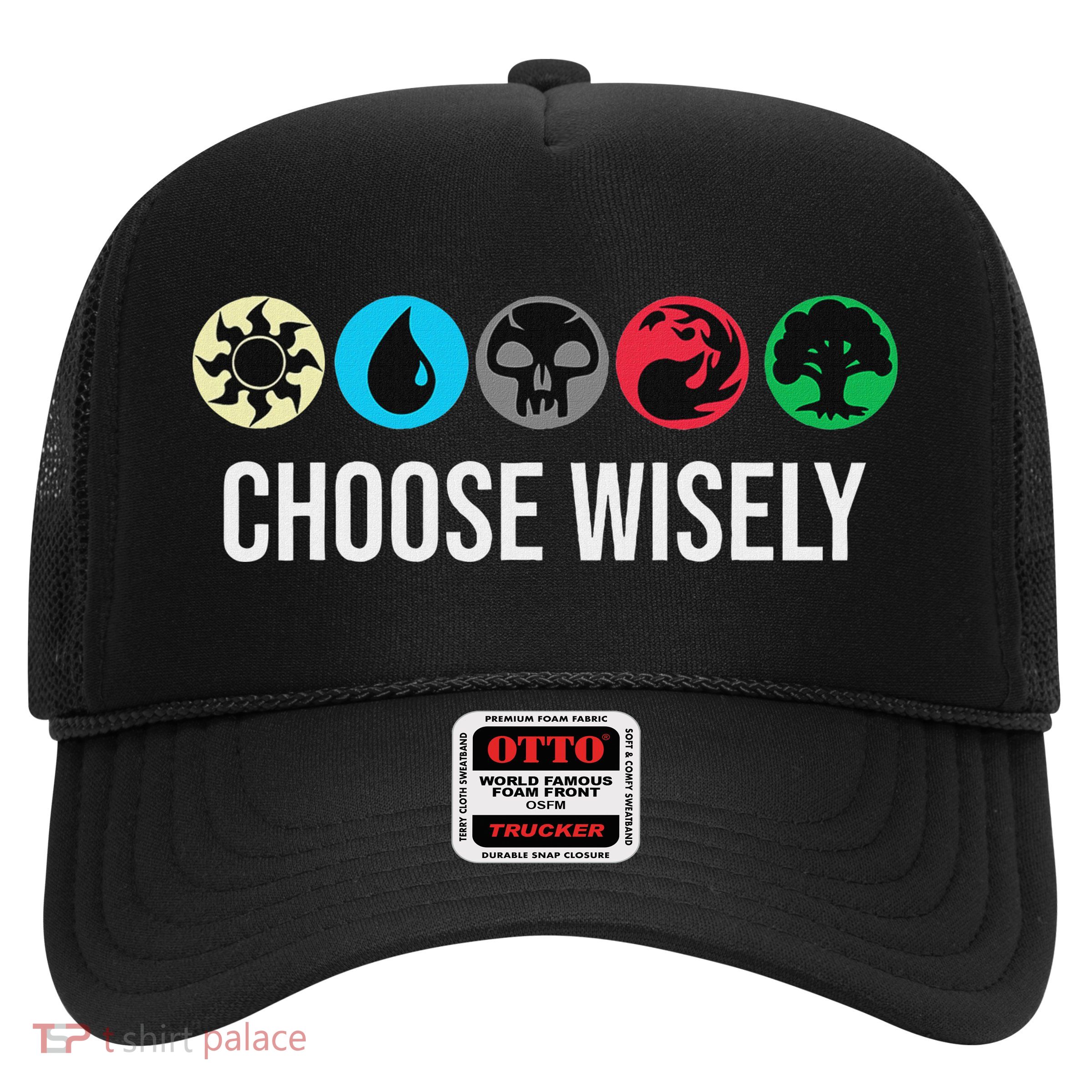 Symbols Gathering Magic Choose Wisely Blue Red Green Trucker Hat