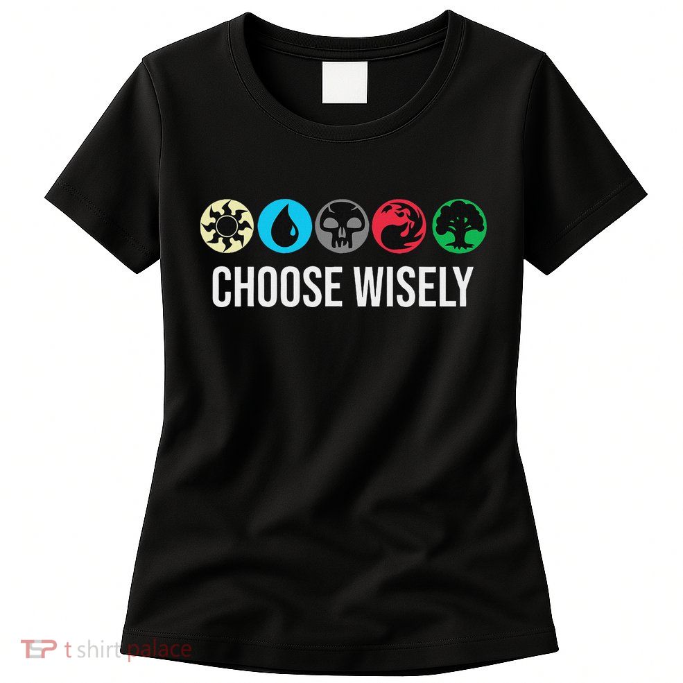Symbols Gathering Magic Choose Wisely Blue Red Green Womens T-Shirt
