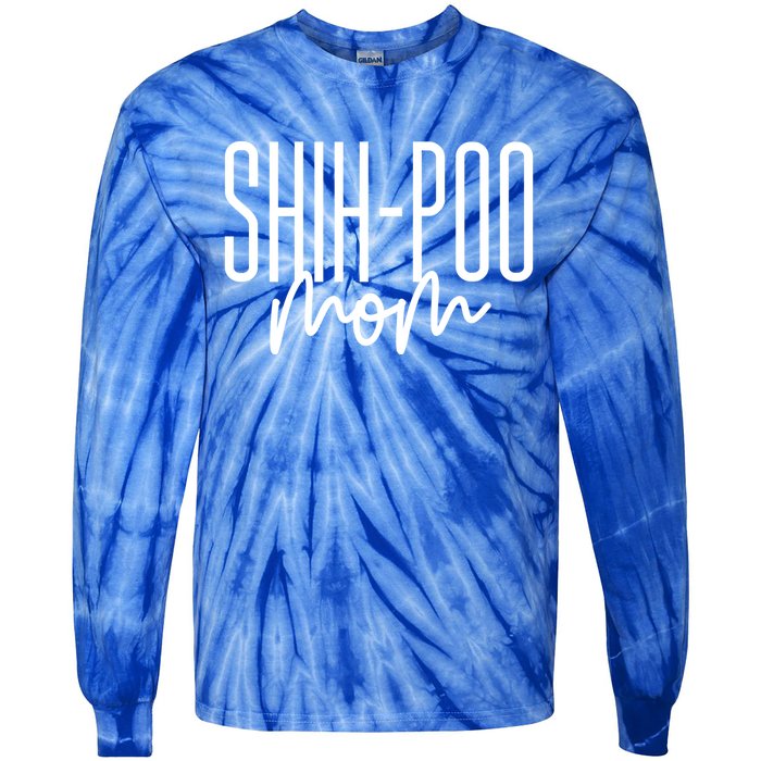 Shihgreat Giftpoo Mom Cute Shih Tzu Poodle Mix Dog I Love My Shihgreat Giftpoo M Tie-Dye Long Sleeve Shirt