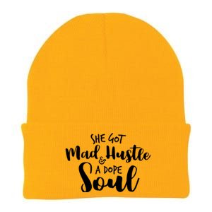 She Got Mad Hustle And A Dope Soul Inspirational Gift Knit Cap Winter Beanie