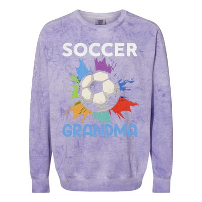 Soccer Grandma MotherS Day Gift Colorblast Crewneck Sweatshirt