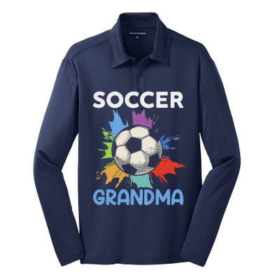 Soccer Grandma MotherS Day Gift Silk Touch Performance Long Sleeve Polo