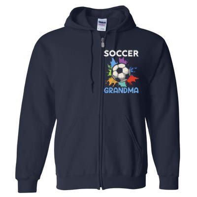 Soccer Grandma MotherS Day Gift Full Zip Hoodie