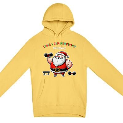 Santa’S Gym Membership FitnessWeightliftingGymgoers Premium Pullover Hoodie