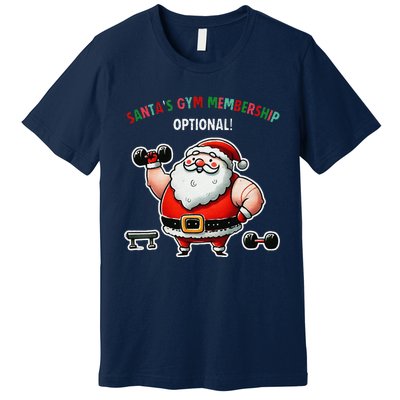 Santa’S Gym Membership FitnessWeightliftingGymgoers Premium T-Shirt