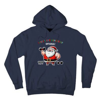 Santa’S Gym Membership FitnessWeightliftingGymgoers Tall Hoodie