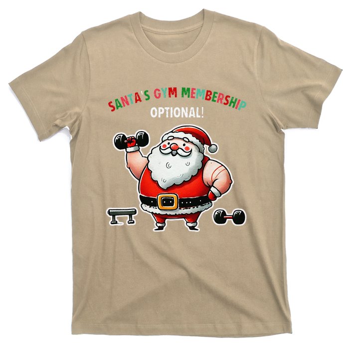 Santa’S Gym Membership FitnessWeightliftingGymgoers T-Shirt