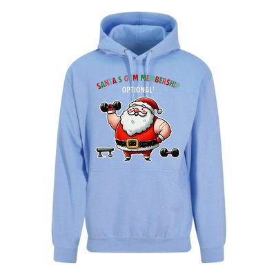 Santa’S Gym Membership FitnessWeightliftingGymgoers Unisex Surf Hoodie