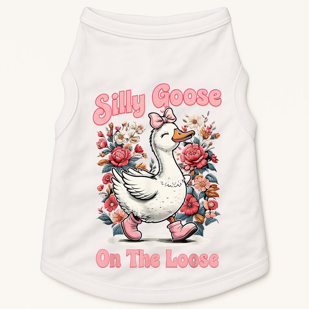 Silly Goose Mommy Floral Silly Goose Mama Mother's Day Doggie Tank
