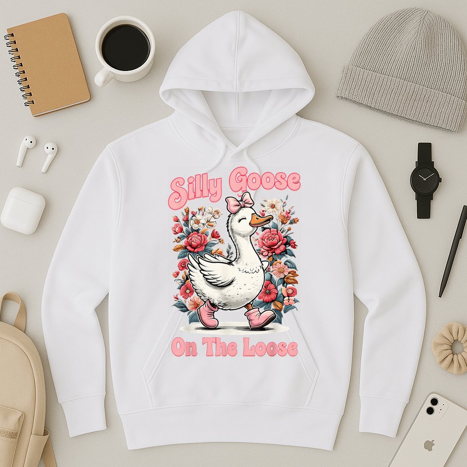 Silly Goose Mommy Floral Silly Goose Mama Mother's Day Hoodie