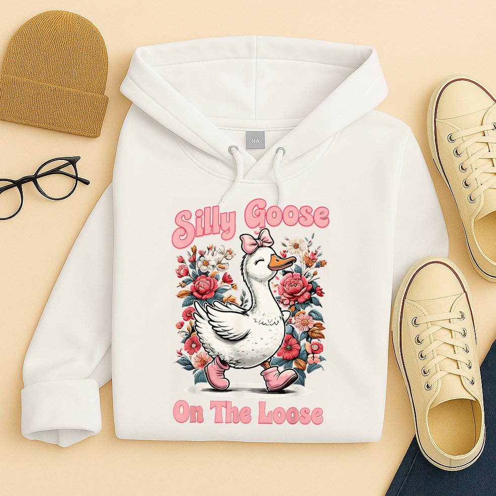 Silly Goose Mommy Floral Silly Goose Mama Mother's Day Hoodie