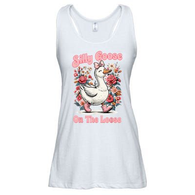 Silly Goose Mommy Floral Silly Goose Mama Mother's Day Ladies Essential Flowy Tank