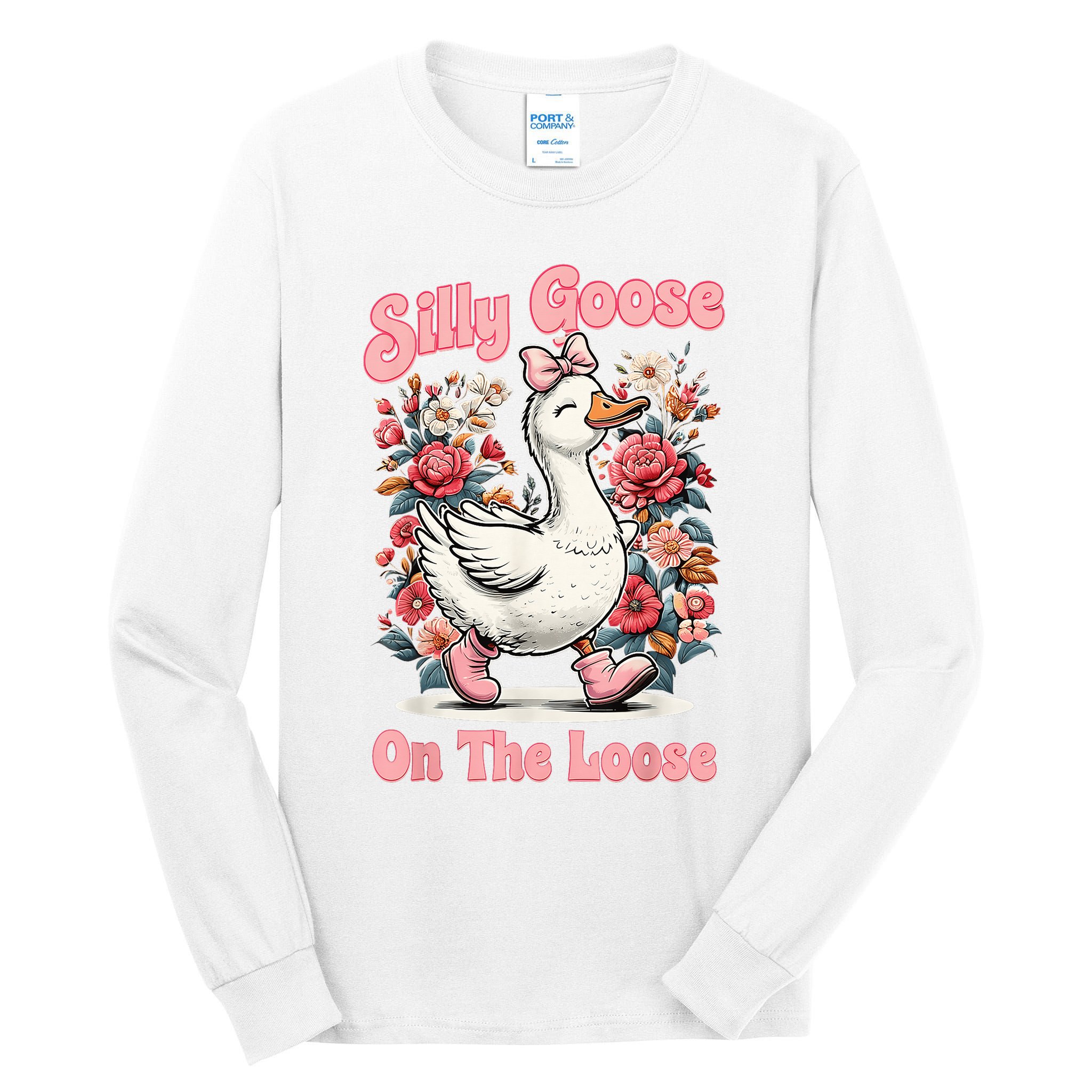Silly Goose Mommy Floral Silly Goose Mama Mother's Day Tall Long Sleeve T-Shirt