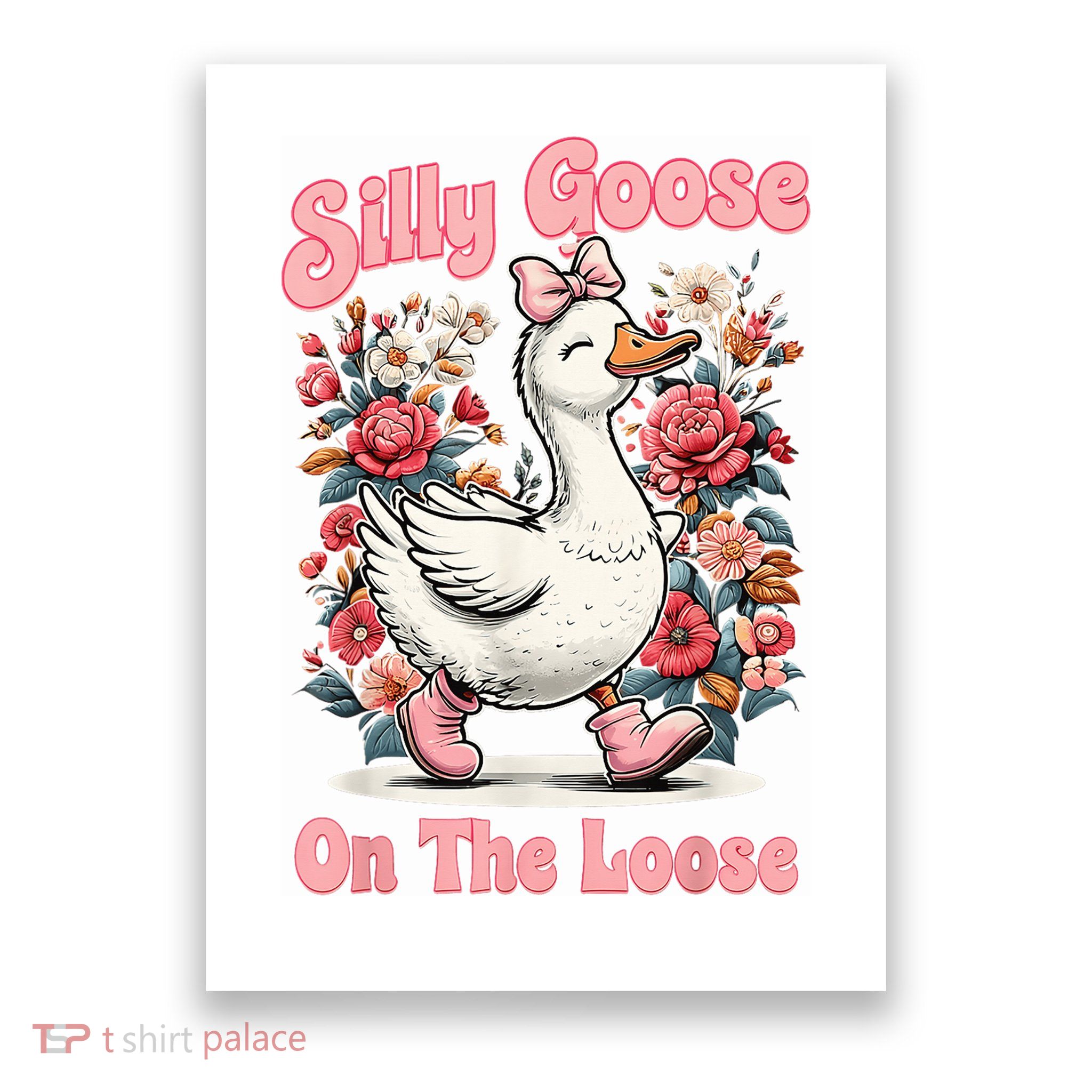 Silly Goose Mommy Floral Silly Goose Mama Mother's Day Poster