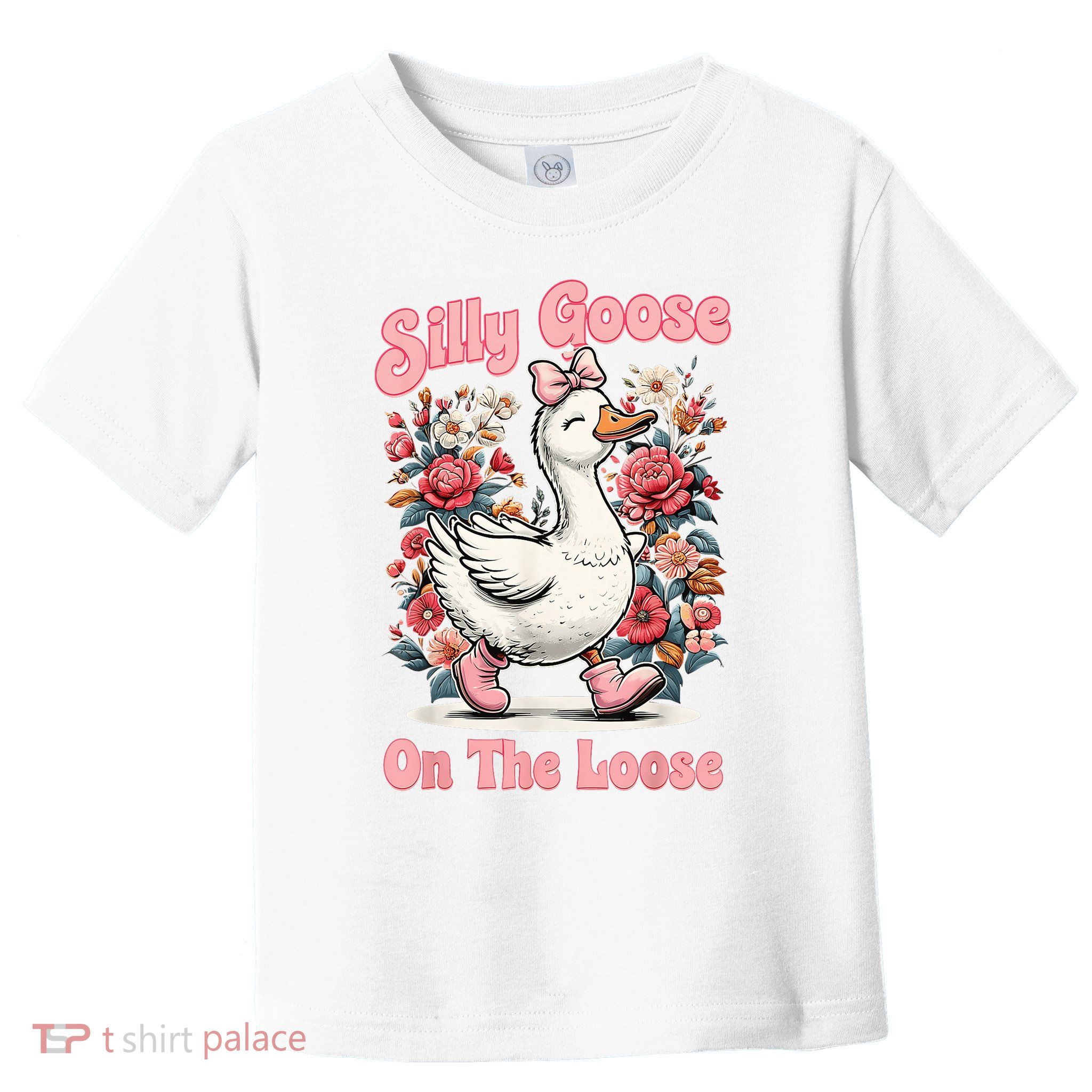 Silly Goose Mommy Floral Silly Goose Mama Mother's Day Toddler T-Shirt