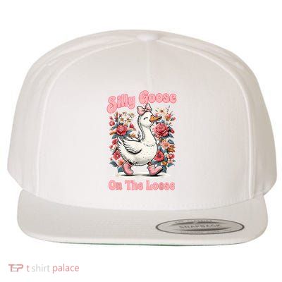 Silly Goose Mommy Floral Silly Goose Mama Mother's Day Wool Snapback Cap