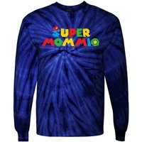 Super Gamer Mom Unleashed Celebrating Motherly Powers Tie-Dye Long Sleeve Shirt