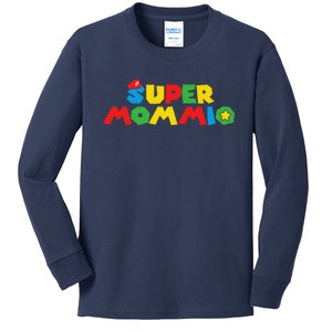 Super Gamer Mom Unleashed Celebrating Motherly Powers Kids Long Sleeve Shirt