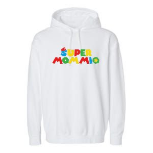 Super Gamer Mom Unleashed Celebrating Motherly Powers Garment-Dyed Fleece Hoodie