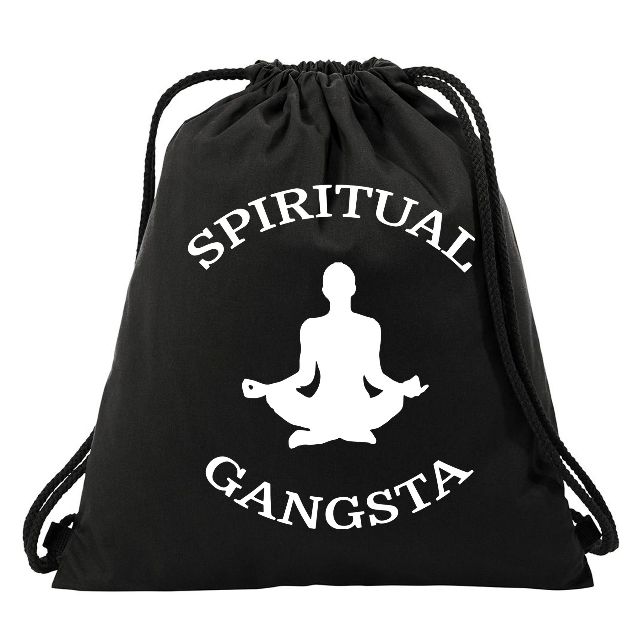 Spiritual Gangsta Men Womens Funny Yoga Drawstring Bag