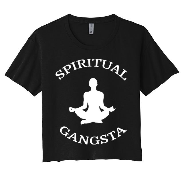 Spiritual Gangsta Men Womens Funny Yoga Crop Top