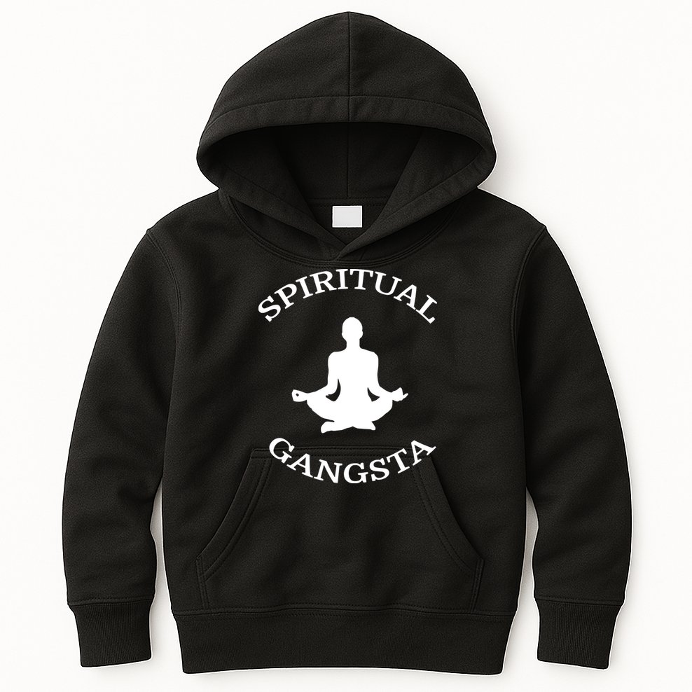 Spiritual Gangsta Men Womens Funny Yoga Kids Hoodie