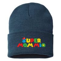 Super Gamer Mom Unleashed Celebrating Motherly Powers Sustainable Knit Beanie