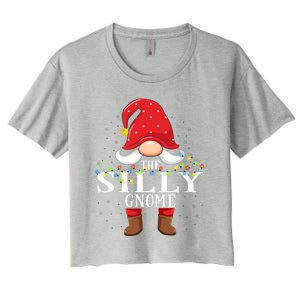 Silly Gnome Matching Christmas Family Pajama Cute Gift Women's Crop Top Tee