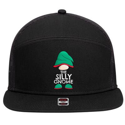 Silly Gnome Matching Family Christmas Pajama Outfits Xmas Gift 7 Panel Mesh Trucker Snapback Hat