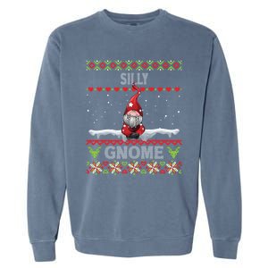 Silly Gnome Matching Family Christmas Ugly Pjs Funny Gift Garment-Dyed Sweatshirt