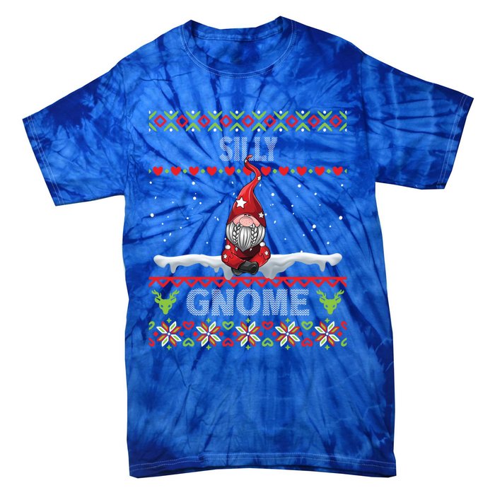 Silly Gnome Matching Family Christmas Ugly Pjs Funny Gift Tie-Dye T-Shirt