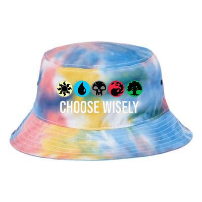 Symbols Gathering Magic Choose Wisely Blue Red Green Tie Dye Newport Bucket Hat