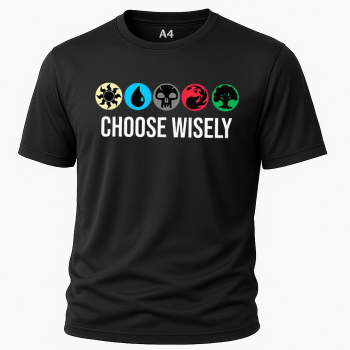 Symbols Gathering Magic Choose Wisely Blue Red Green Cooling Performance Crew T-Shirt