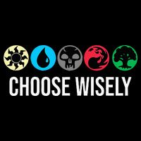 Symbols Gathering Magic Choose Wisely Blue Red Green Cooling Performance Crew T-Shirt