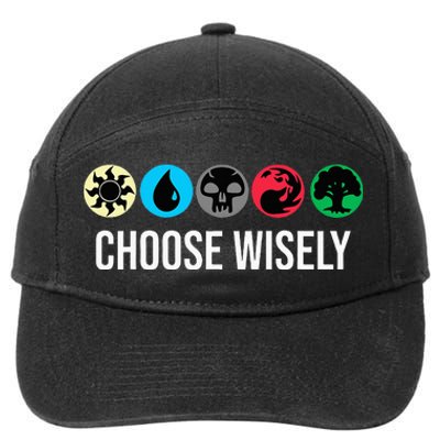 Symbols Gathering Magic Choose Wisely Blue Red Green 7-Panel Snapback Hat