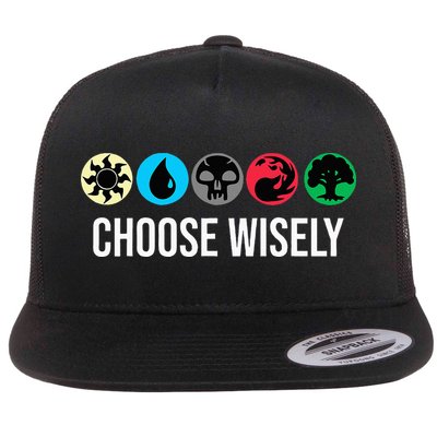 Symbols Gathering Magic Choose Wisely Blue Red Green Flatbill Hat