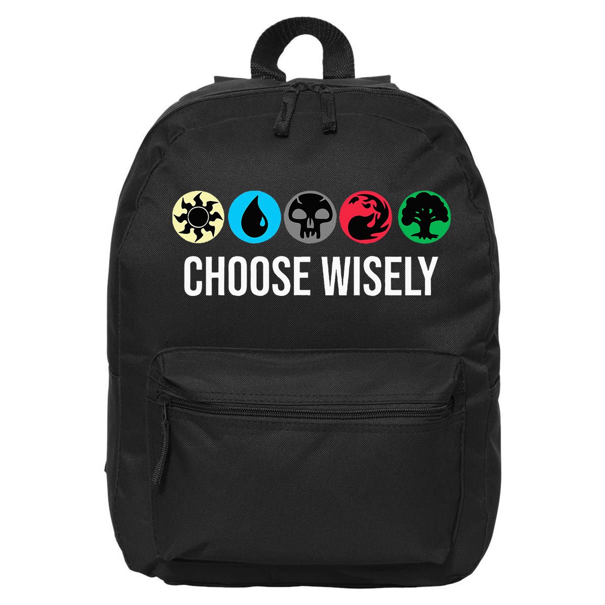 Symbols Gathering Magic Choose Wisely Blue Red Green 16 in Basic Backpack