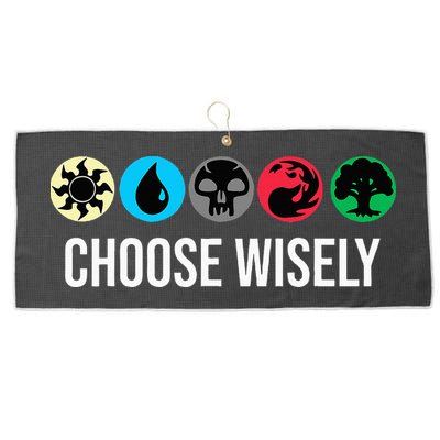 Symbols Gathering Magic Choose Wisely Blue Red Green Large Microfiber Waffle Golf Towel