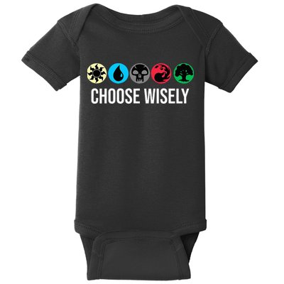 Symbols Gathering Magic Choose Wisely Blue Red Green Baby Bodysuit