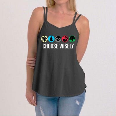 Symbols Gathering Magic Choose Wisely Blue Red Green Women's Strappy Tank
