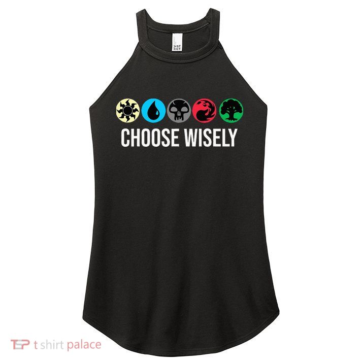Symbols Gathering Magic Choose Wisely Blue Red Green Women's Perfect Tri Rocker Tank