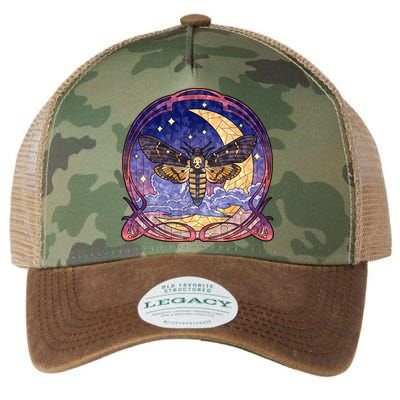 Stained Glass Moth Butterfly Moon Crest Legacy Tie Dye Trucker Hat