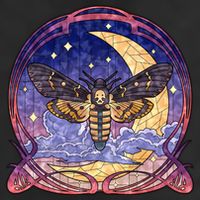 Stained Glass Moth Butterfly Moon Crest Cool Comfort Performance Bucket Hat