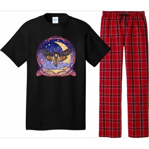 Stained Glass Moth Butterfly Moon Crest Pajama Set