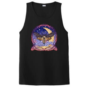 Stained Glass Moth Butterfly Moon Crest PosiCharge Competitor Tank