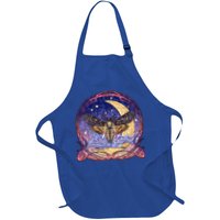 Stained Glass Moth Butterfly Moon Crest Apron
